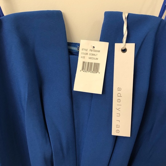 NWT! Adelyn Rae cobalt blue jumpsuit. Medium. - Picture 7 of 8